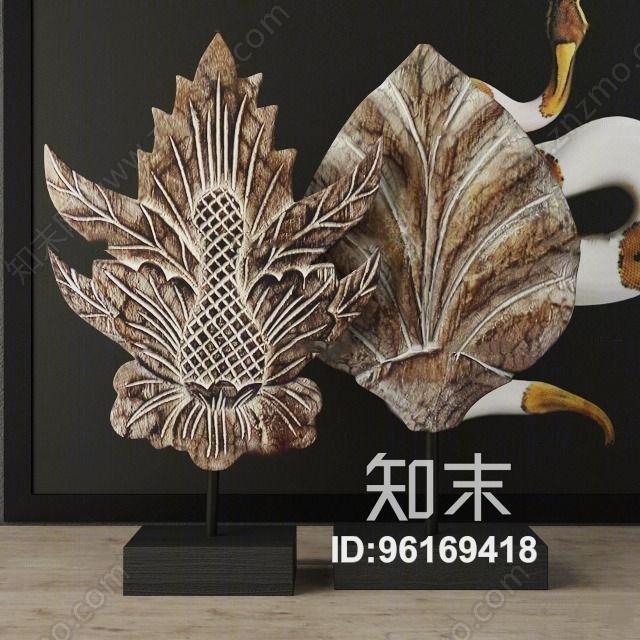 东南亚铁艺雕花摆件3D模型下载【ID:96169418】