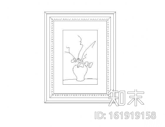 装饰字画图块集cad施工图下载【ID:161919158】