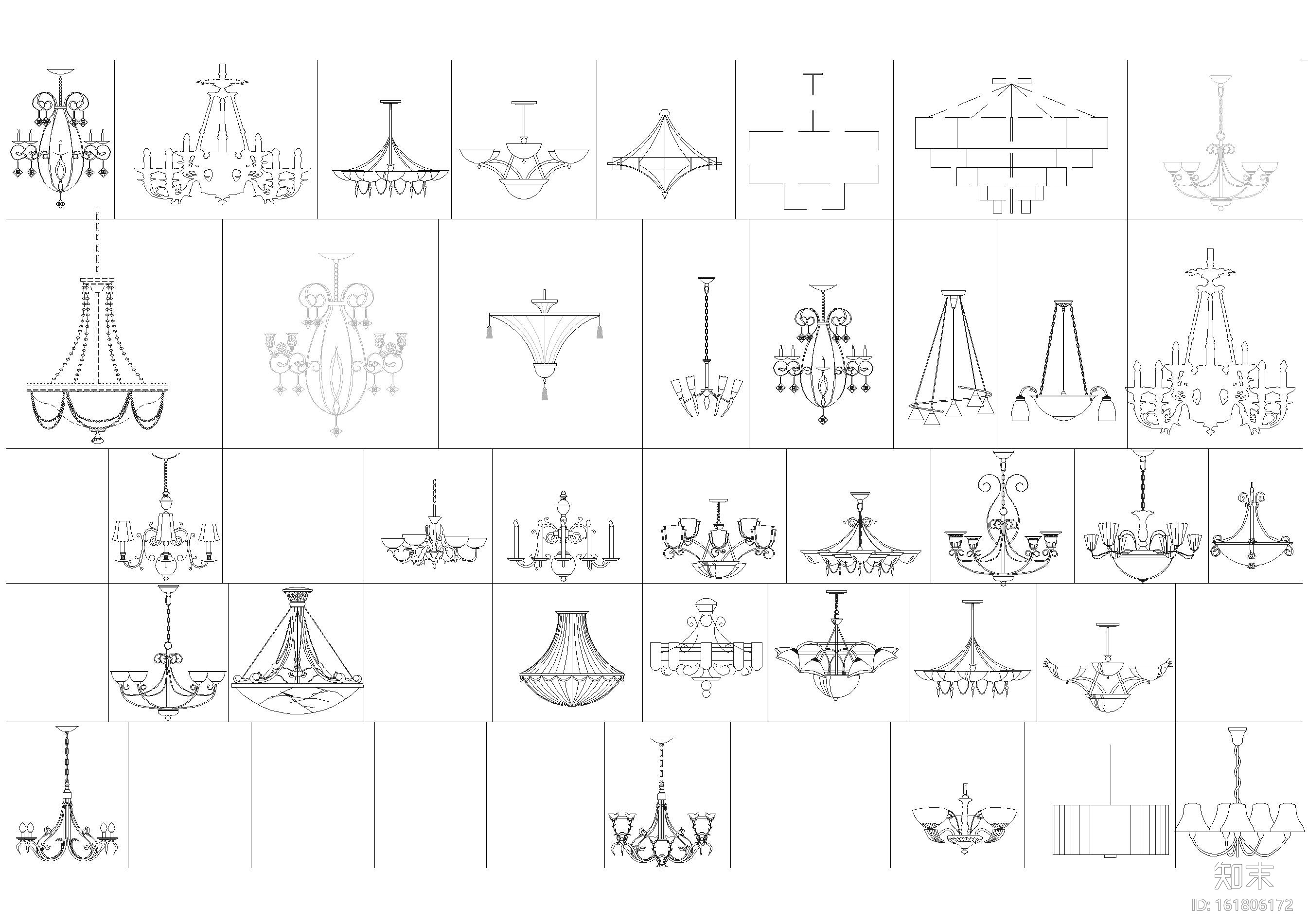 灯具cad施工图下载【ID:161806172】
