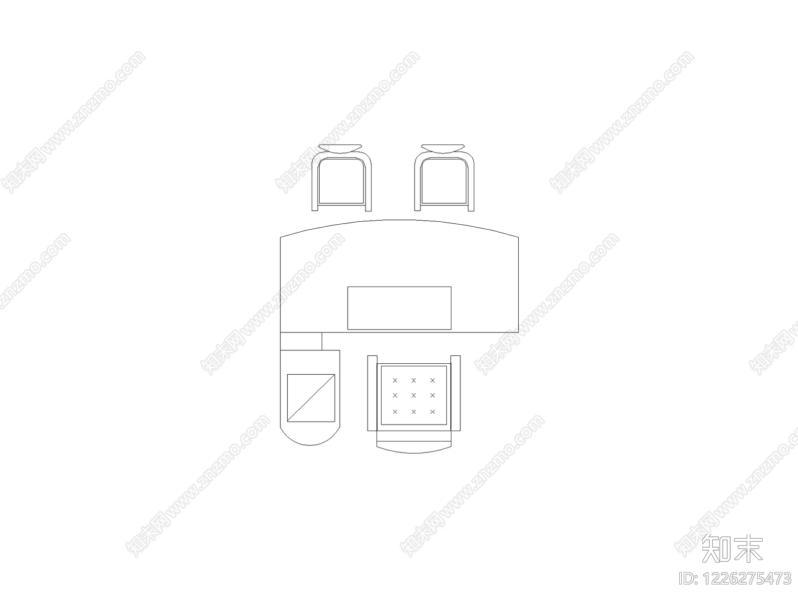 沙发cad施工图下载【ID:1226275473】