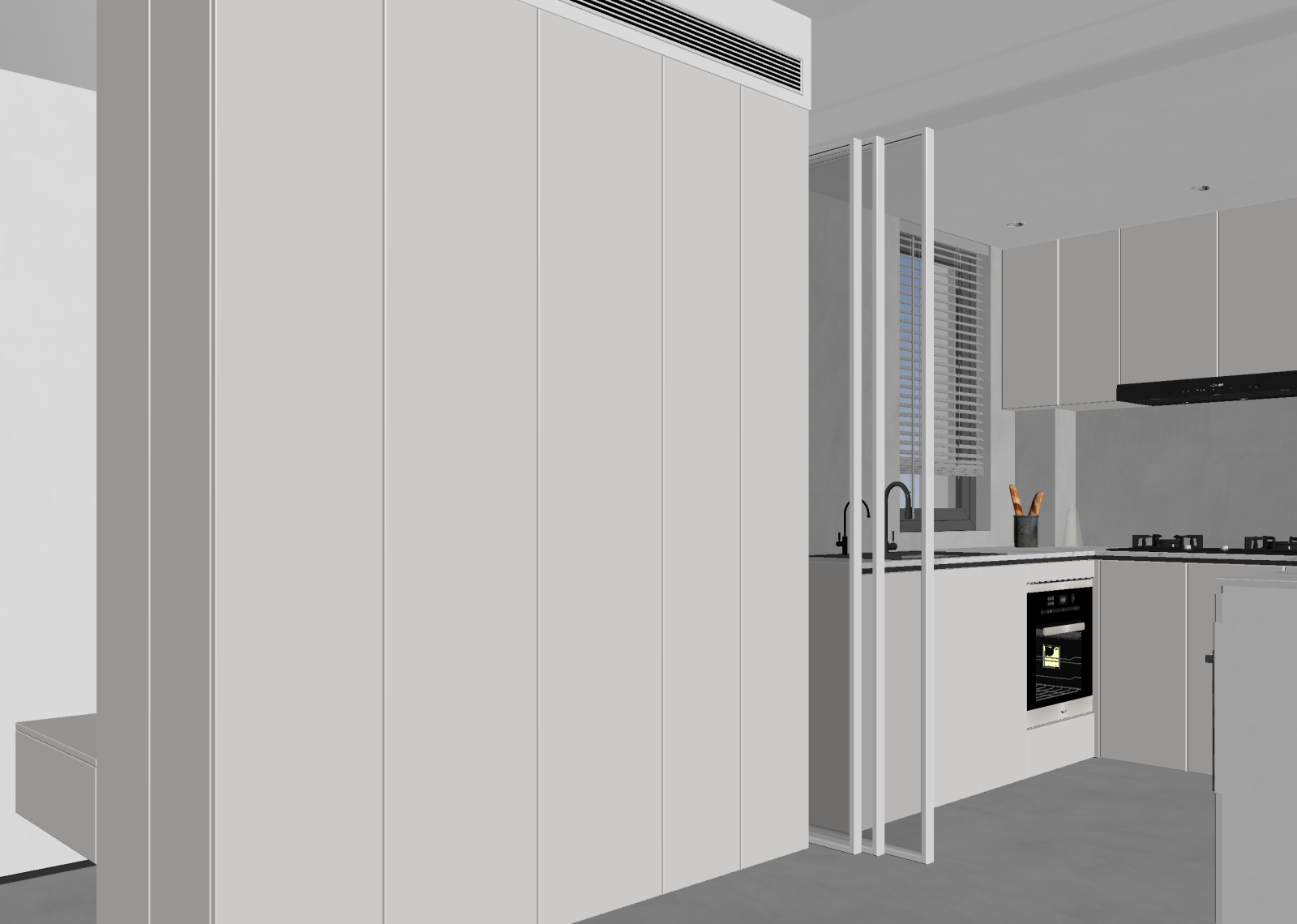 现代开放式厨房3D模型下载【ID:1214926268】