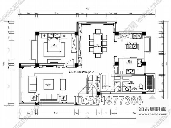 施工图扬州化繁为简新古典三层联体别墅样板间CAD装修施工图含高清实景图施工图下载【ID:531977388】