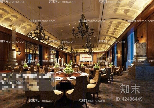 酒店宴会厅253D模型下载【ID:42496449】