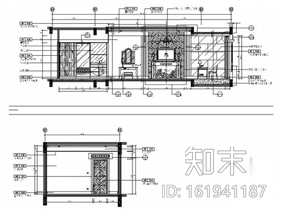 [广东]豪华酒店客房装修CAD竣工图（含实景）施工图下载【ID:161941187】