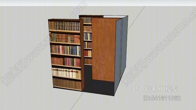 书柜SU模型下载【ID:541811062】