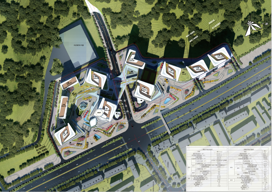 [深圳]蝴蝶状10栋超高层办公楼建筑设计方案文本（图纸...cad施工图下载【ID:165940111】