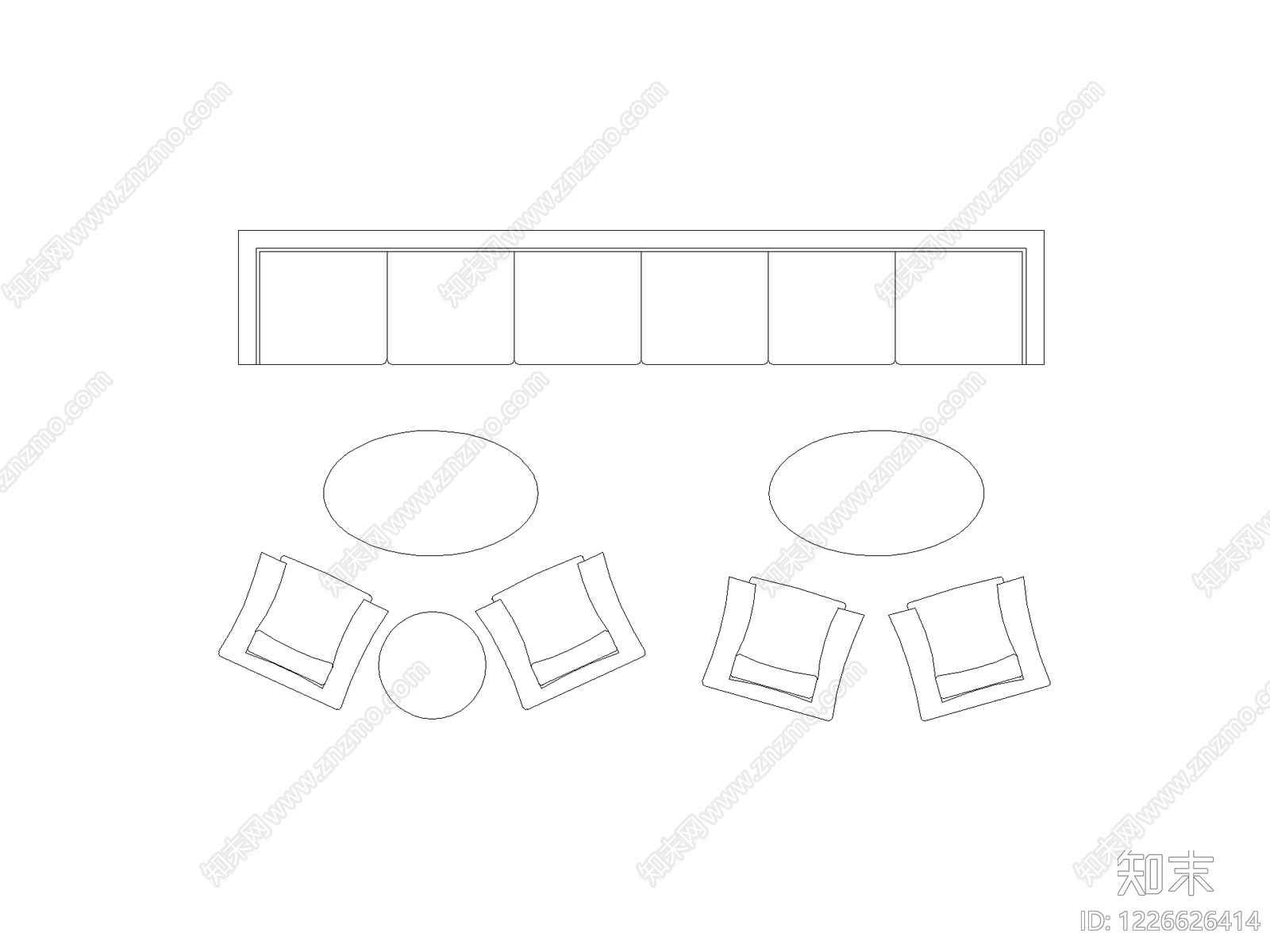 现代,意式沙发CAD图纸