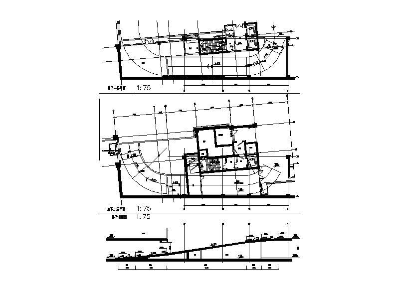 [上海]高层核心筒结构塔式办公综合体建筑施工图cad施工图下载【ID:149958155】