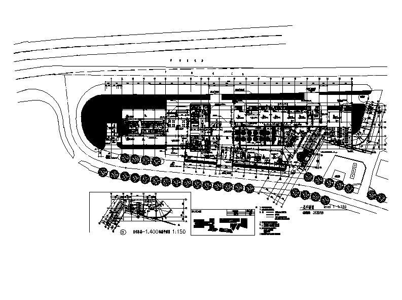 [上海]高层核心筒结构塔式办公综合体建筑施工图cad施工图下载【ID:149958155】