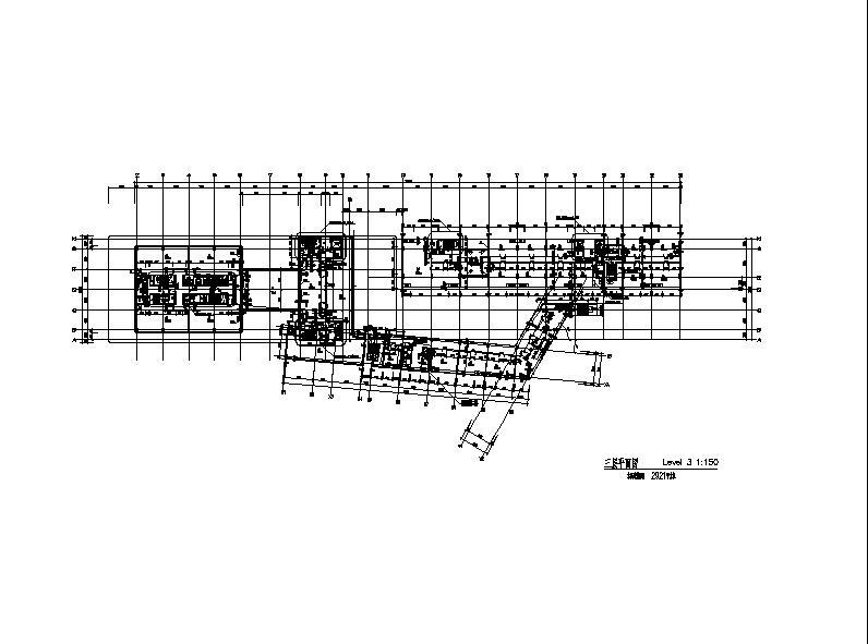 [上海]高层核心筒结构塔式办公综合体建筑施工图cad施工图下载【ID:149958155】