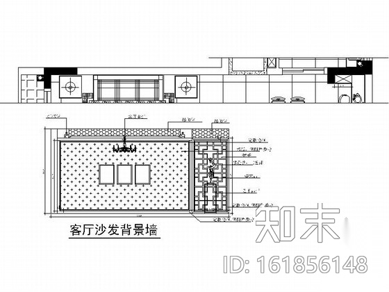 简约现代三居室样板间装修施工图cad施工图下载【ID:161856148】