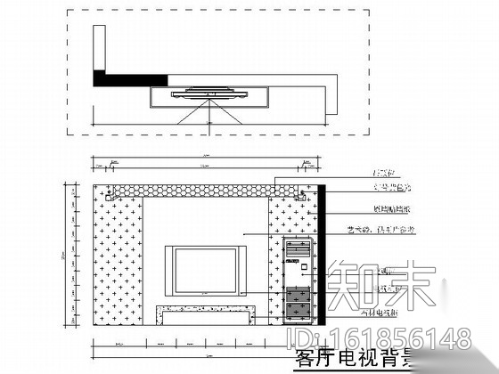 简约现代三居室样板间装修施工图cad施工图下载【ID:161856148】