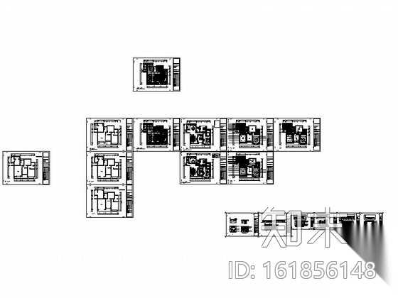 简约现代三居室样板间装修施工图cad施工图下载【ID:161856148】