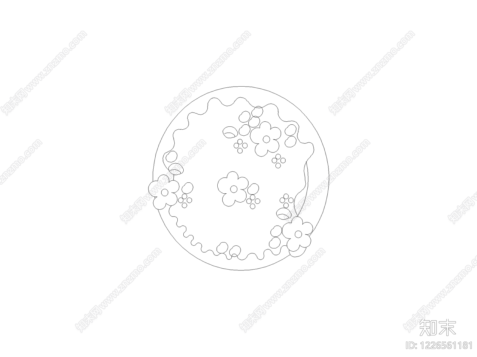 现代花CAD图纸
