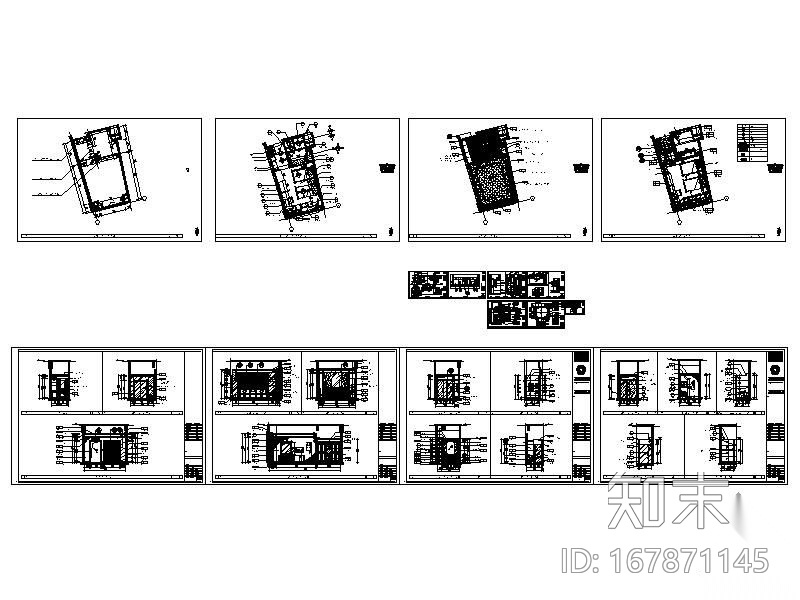 [珠海]某国际酒店D型样板房施工图施工图下载【ID:167871145】