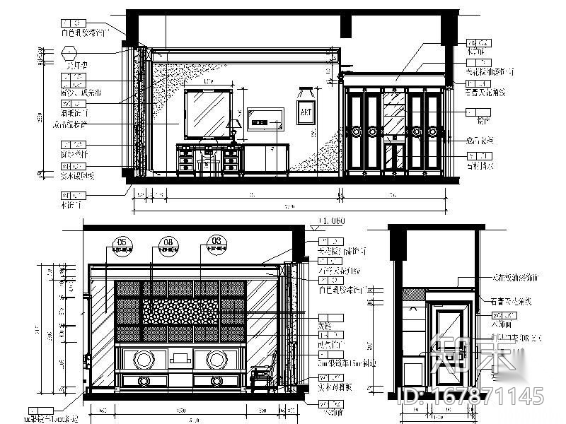 [珠海]某国际酒店D型样板房施工图施工图下载【ID:167871145】