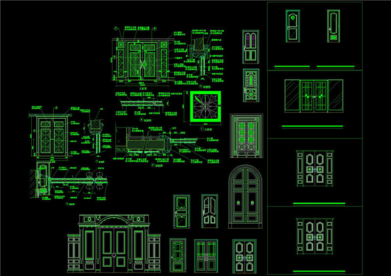 门大样cad装修图CAD图纸cad施工图下载【ID:149713184】