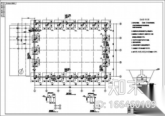 某选煤厂筒仓（方仓）施工图纸cad施工图下载【ID:166460109】