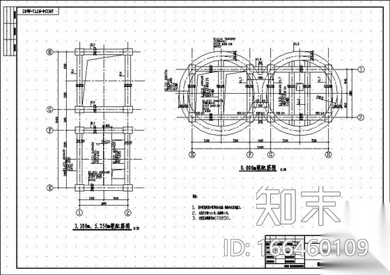 某选煤厂筒仓（方仓）施工图纸cad施工图下载【ID:166460109】