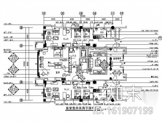 知名酒店皇室套房室内施工图施工图下载【ID:161907199】