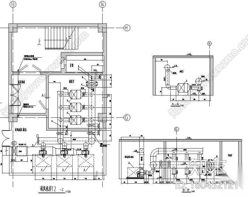 南通国贸暖通系统施工图（CAD）施工图下载【ID:180452121】