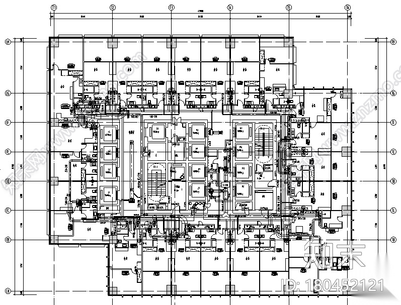 南通国贸暖通系统施工图（CAD）施工图下载【ID:180452121】