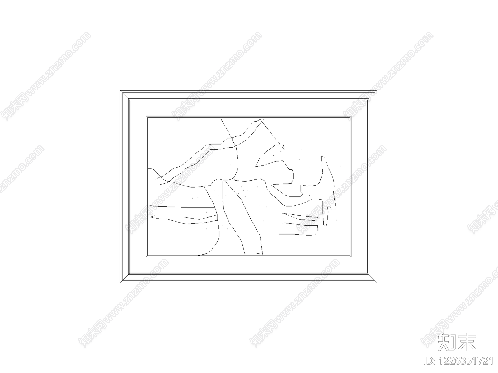 挂画cad施工图下载【ID:1226351721】