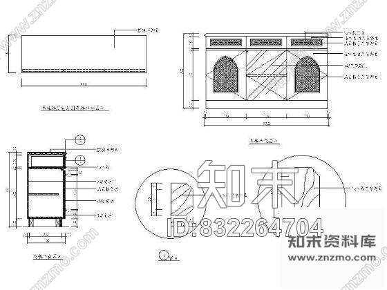 图块/节点包房用备餐柜详图施工图下载【ID:832264704】