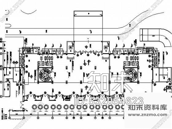 施工图五星酒店首层宴会厅前厅施工图cad施工图下载【ID:532054623】