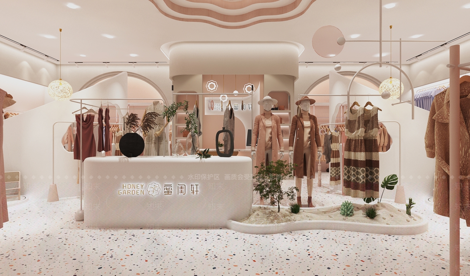 北欧服装鞋店3D模型下载【ID:988531061】