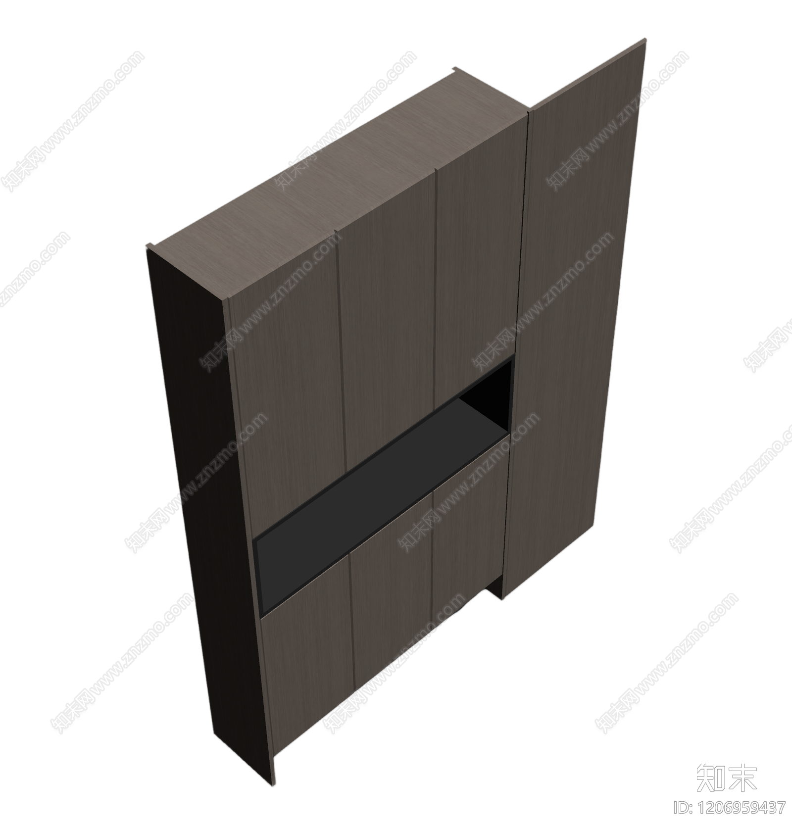 现代柜体组合3D模型下载【ID:1206959437】