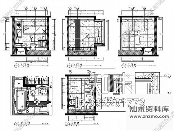 图块/节点休闲主浴室详图施工图下载【ID:832201773】