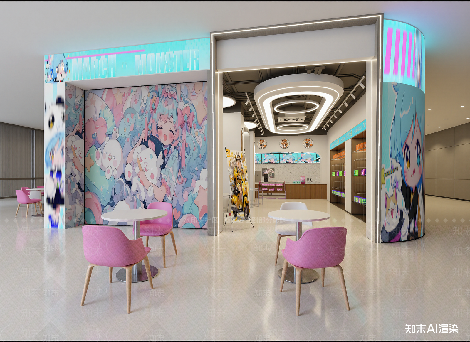 现代奶茶店3D模型下载【ID:1214397205】
