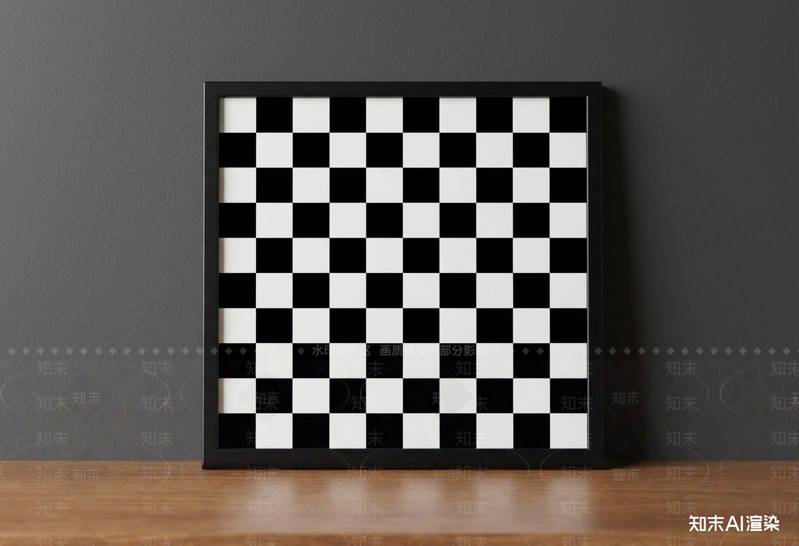 棋盘格装饰挂画挂画SU模型下载【ID:1227337374】