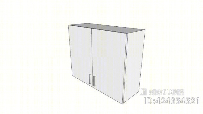 双门顶柜900SU模型下载【ID:424354521】