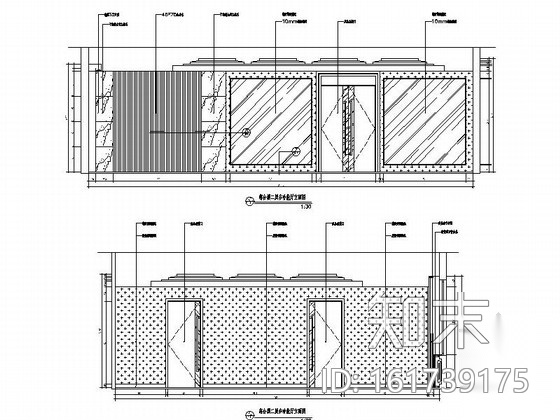 高速公路服务区综合楼多功能厅装修施工图（含效果）cad施工图下载【ID:161739175】