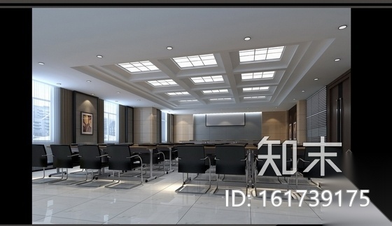 高速公路服务区综合楼多功能厅装修施工图（含效果）cad施工图下载【ID:161739175】