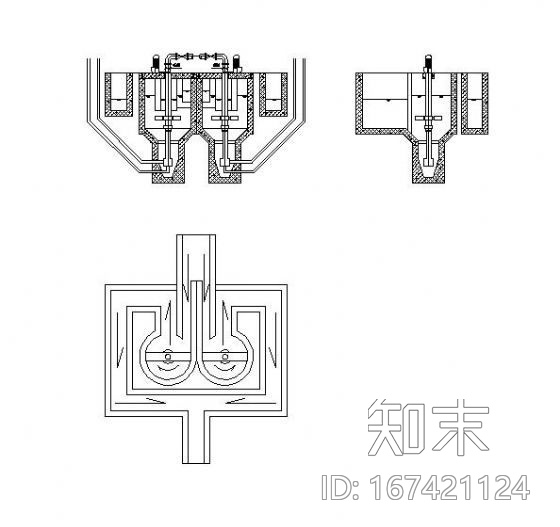 涡流沉砂池设计图cad施工图下载【ID:167421124】