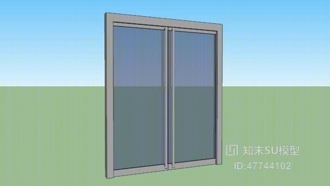 推拉窗SU模型下载【ID:47744102】