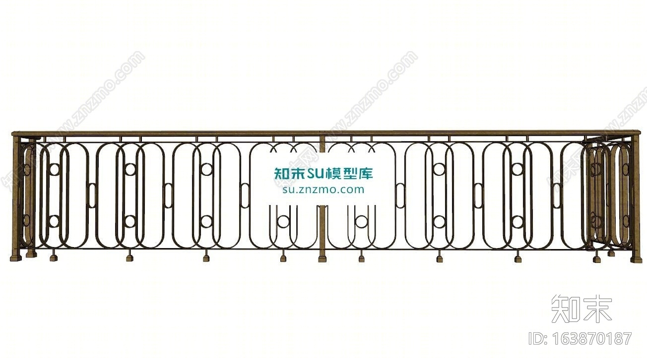 道路隔栏SU模型下载【ID:163870187】