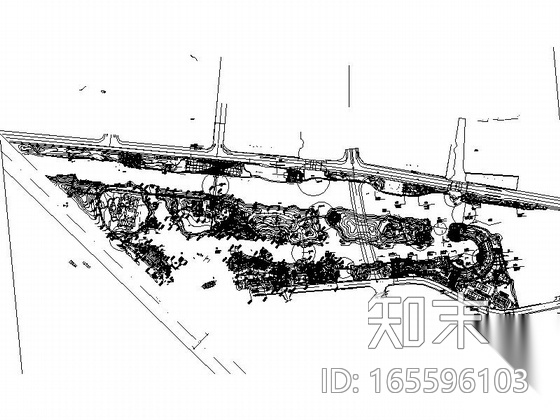 [浙江]中心花园桥梁规划设计施工图cad施工图下载【ID:165596103】