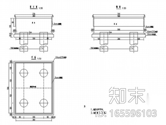 [浙江]中心花园桥梁规划设计施工图cad施工图下载【ID:165596103】