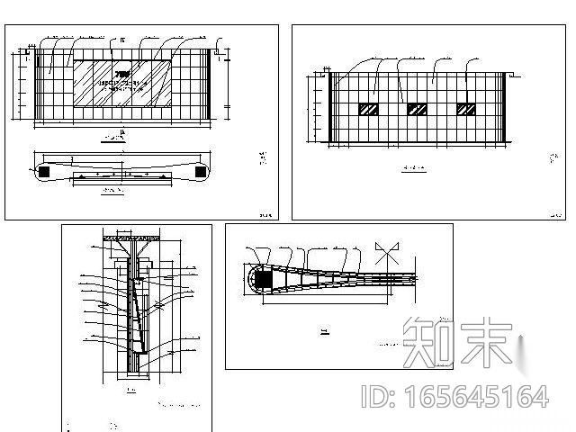 公司首层背景墙详图施工图下载【ID:165645164】