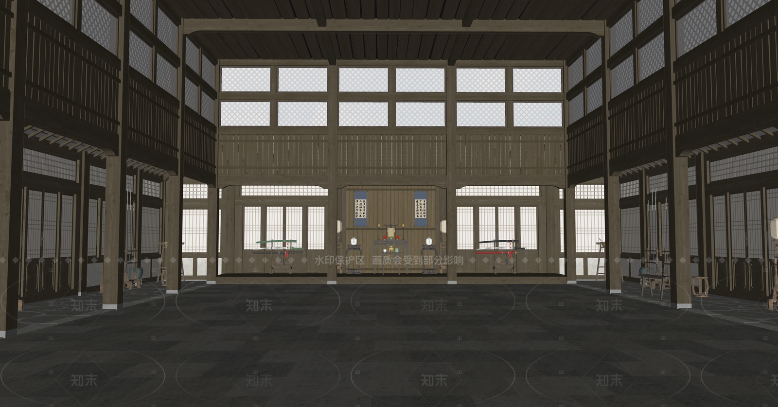 中式其他公共空间SU模型下载【ID:1216016791】