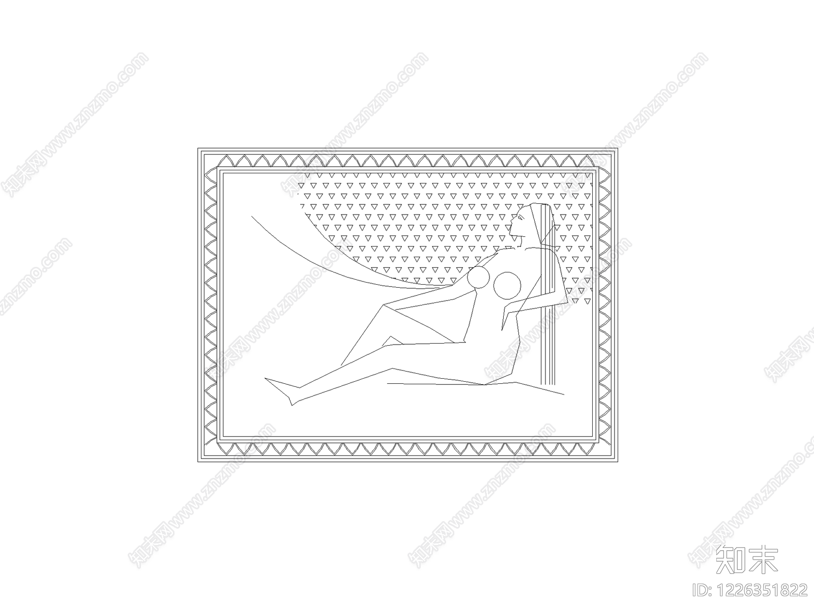 现代床CAD图纸
