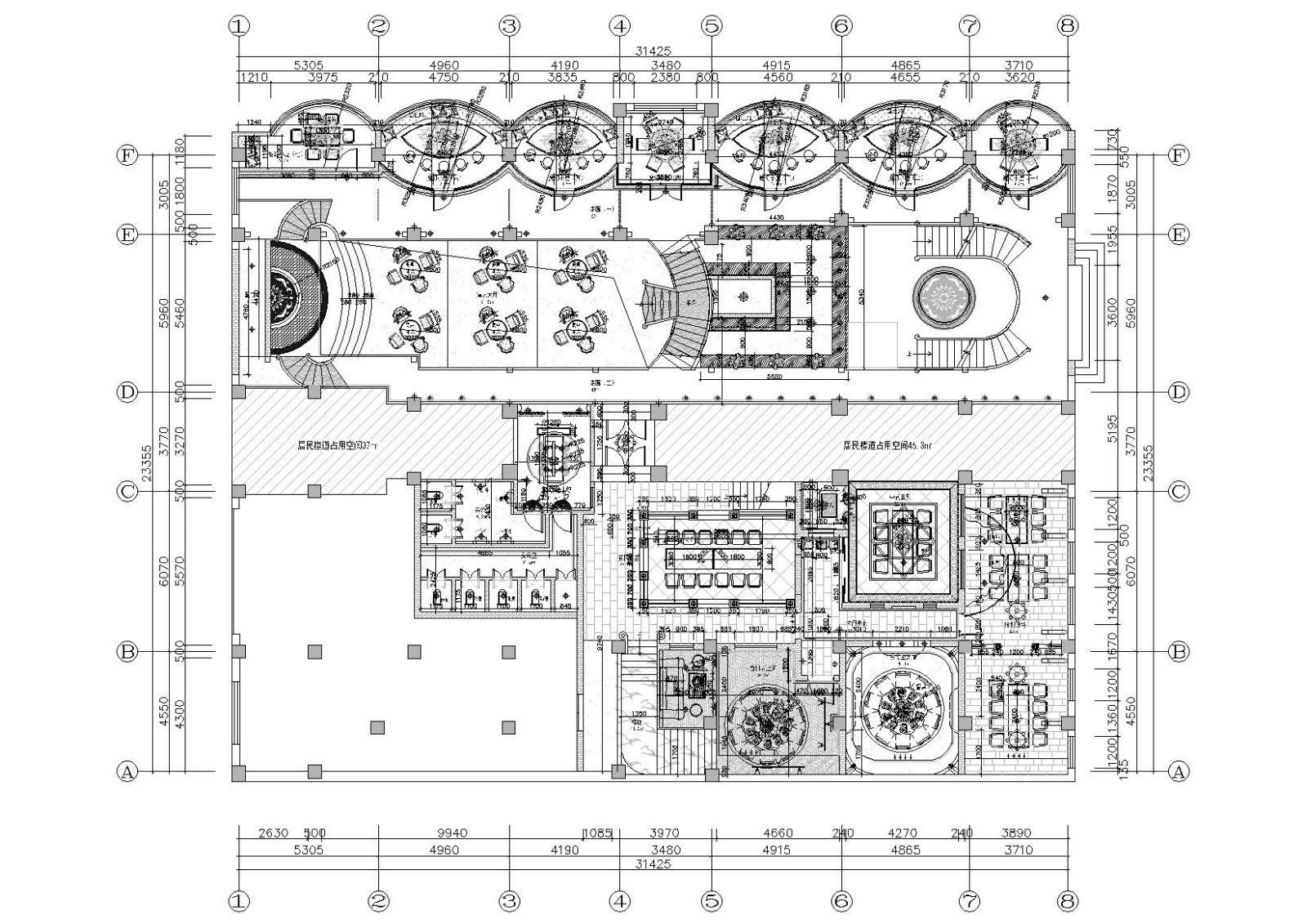 [西安]蝴蝶梦餐厅室内装饰设计施工图施工图下载【ID:160422179】