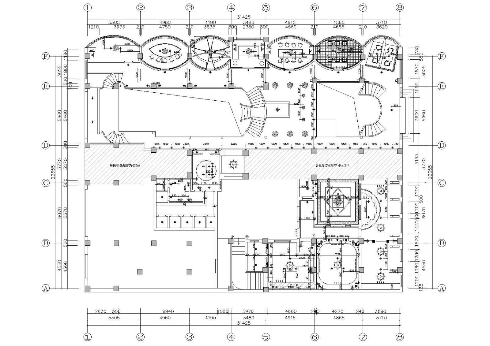 [西安]蝴蝶梦餐厅室内装饰设计施工图施工图下载【ID:160422179】