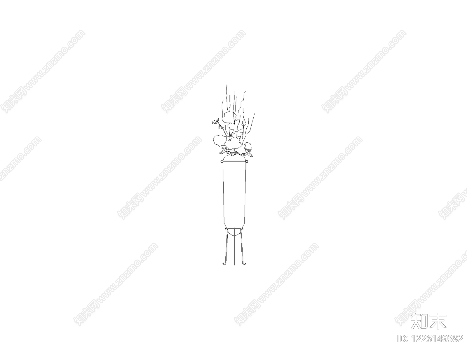 摆件cad施工图下载【ID:1226149392】