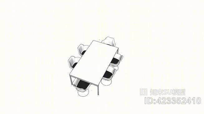 会议室/厨房桌SU模型下载【ID:423352410】