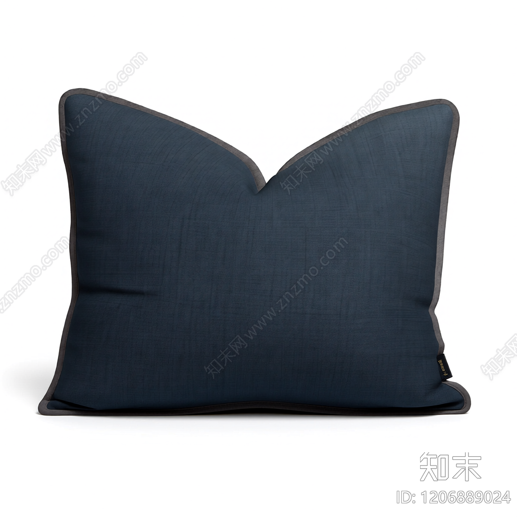 深蓝布艺靠垫3D模型下载【ID:1206889024】